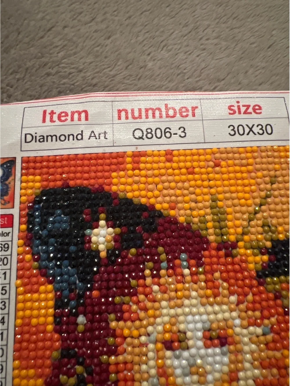 Diamond Painting Kit Set of 3 with Butterfly and Floral Designs